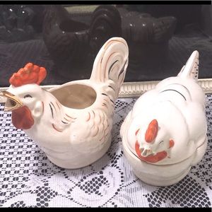Vintage Japan Chicken Cream and Sugar